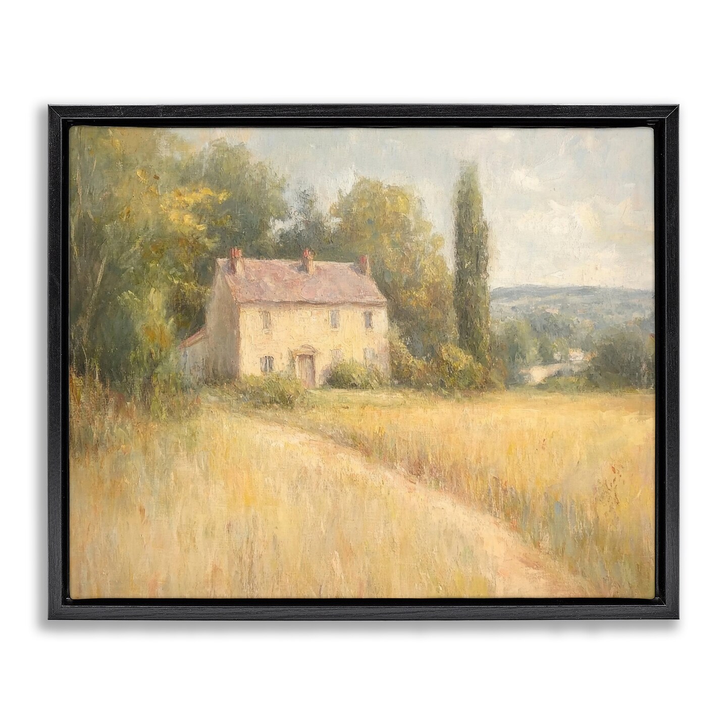 Stupell Industries Hide Away Cottage House Floating Frame Design by Petal Prints Design
