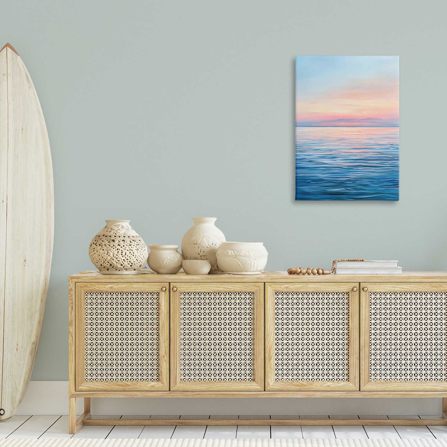 Stupell Industries Sunrise over Ocean Gradient Canvas Design by LSR Design Studio