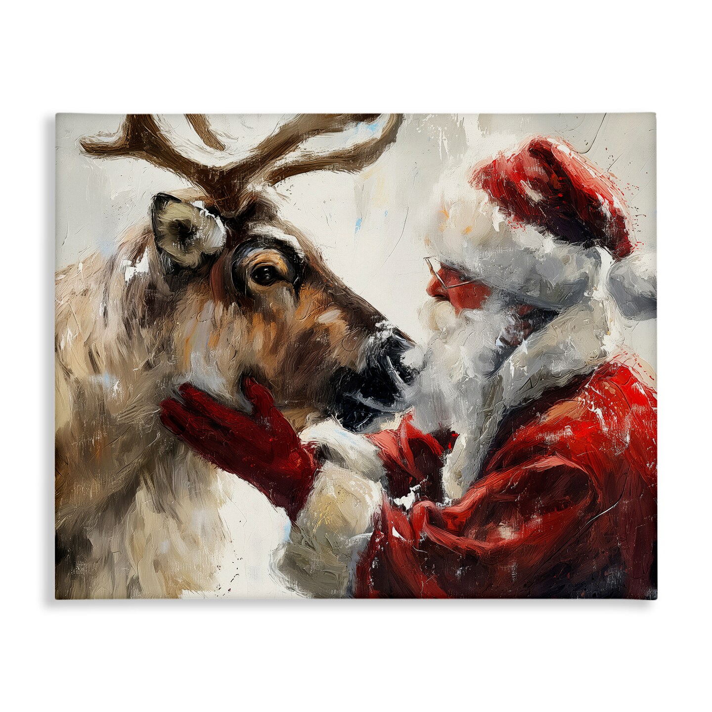 Stupell Industries Traditional Santa &#x26; Reindeer Canvas Design by Arlington Prints