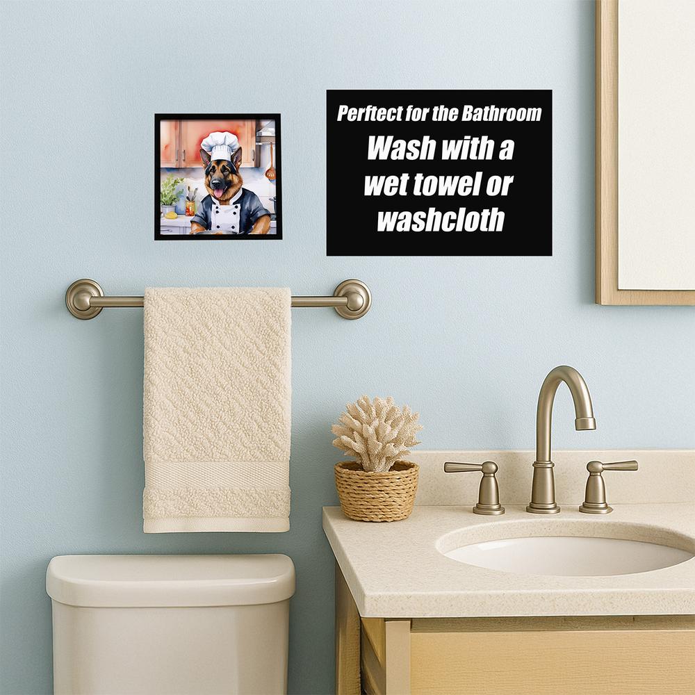 Edge Collections - 8" x 8" - Multicolor - Kitchen Wall Art Framed Metal The Chef - 1 Piece