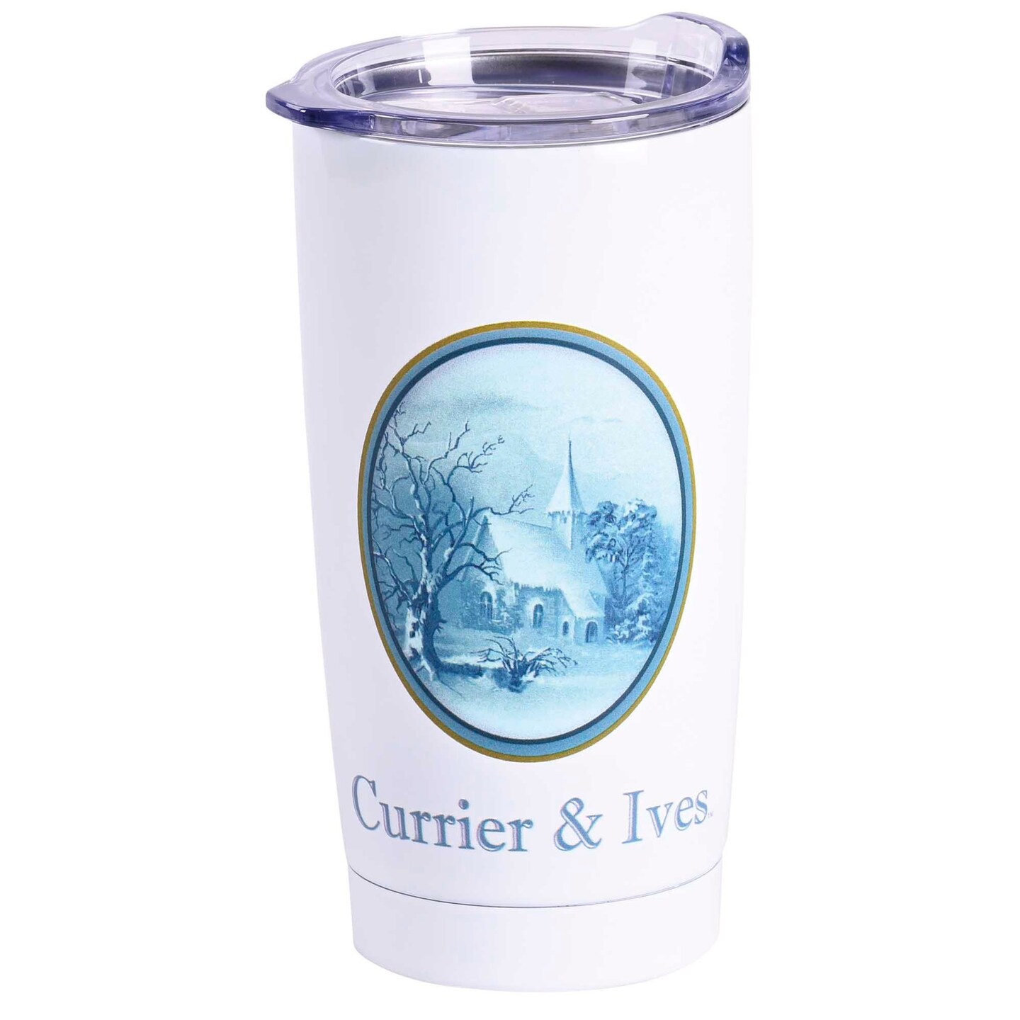 Edge Collection - White - Silent Night Tumbler for Warm Beverages - 1 Piece