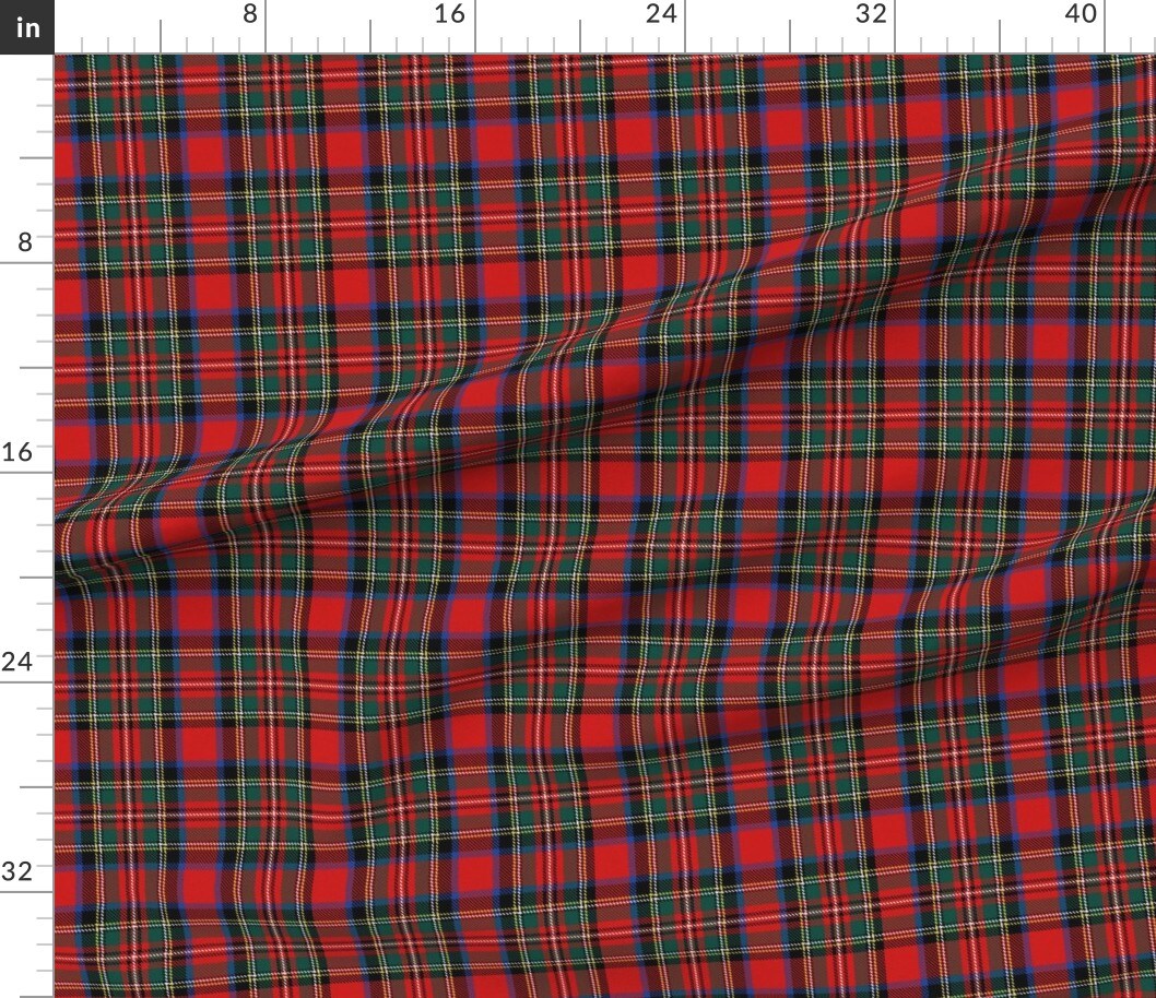 Stuart Tartan Plaid Clan Kilt Scotland Custom Printed Fabric by Spoonflower Various Fabrics by the Yard or Fat Quarter 6003465