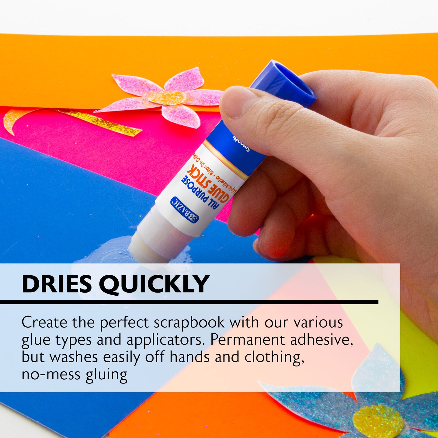 BAZIC Glue Stick Premium 0.28 oz (8g)(4/Pack)