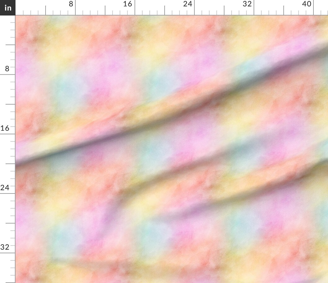 Various Fabrics by the Yard or Fat Quarter Pastel Rainbow Watercolor Pattern Kawaii Texture Girly Soft Spring Painted Watercolour Summer Custom Printed Fabric by Spoonflower