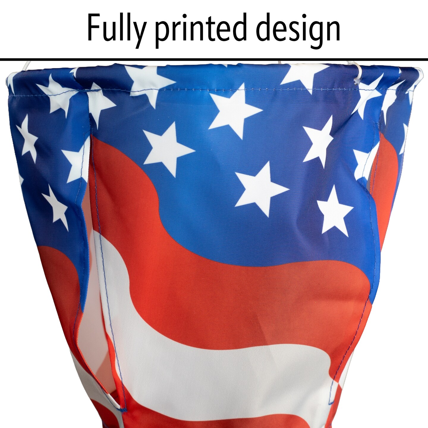 In the Breeze 5267 — Patriotic Spinning Windsock — Stars and Stripes, Outdoor Decor Spinner