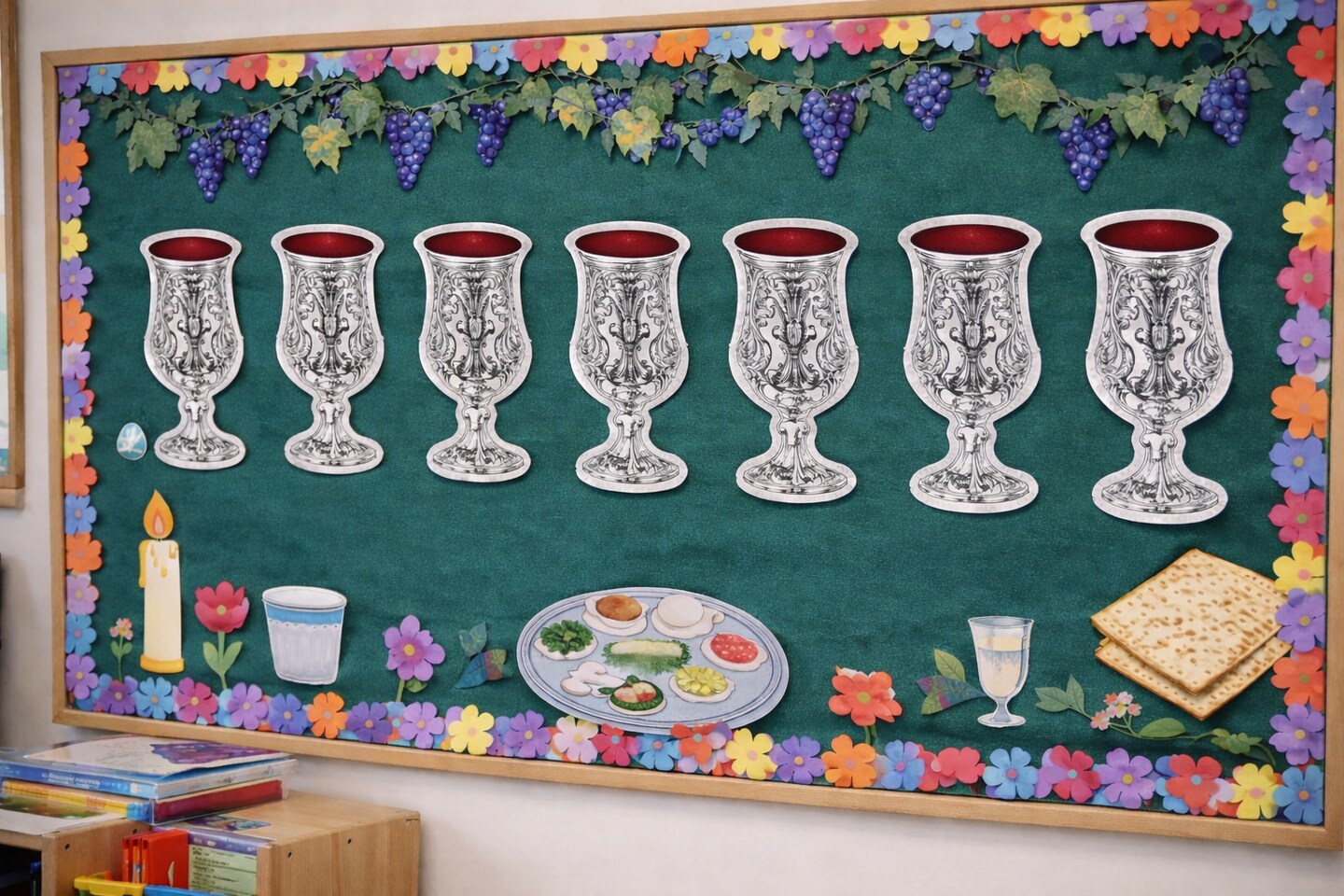 Passover Becher Kiddush Cup Cardstock Cutouts – Pesach Craft Decorations for Jewish Classroom Projects & Seder Activities, 20 Pack (1.5" x 3")