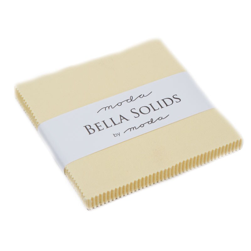 Bella Solids 5" Square Pack (Charm Pack) in Baby Yellow by Moda for Moda (9900PP 31)