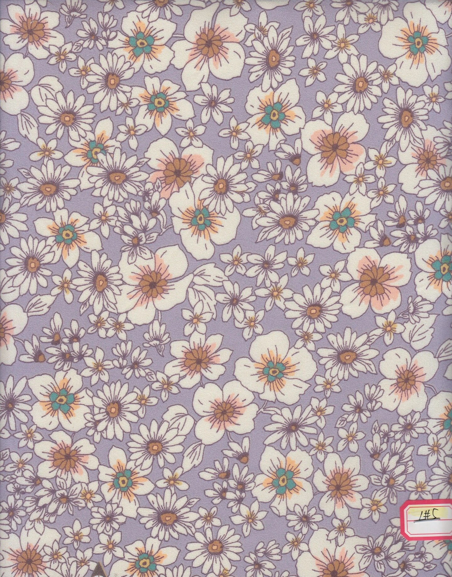 1 Yard Cey Ditsy Floral Print Fabric Soft Lightweight Drapey 58/59&#x22; Wide