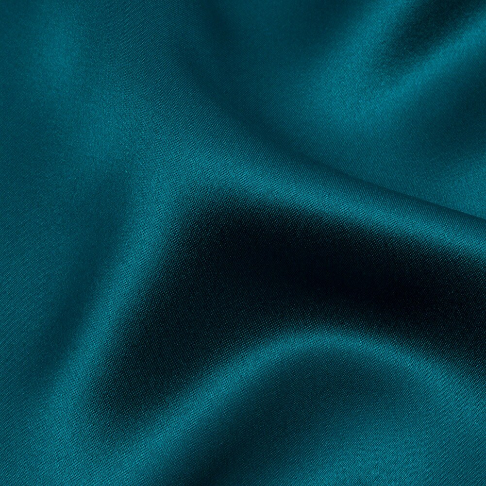 1 Yard Stretch Silk Charmeuse Deep Teal Smooth Solid Fabric 41 inch Width
