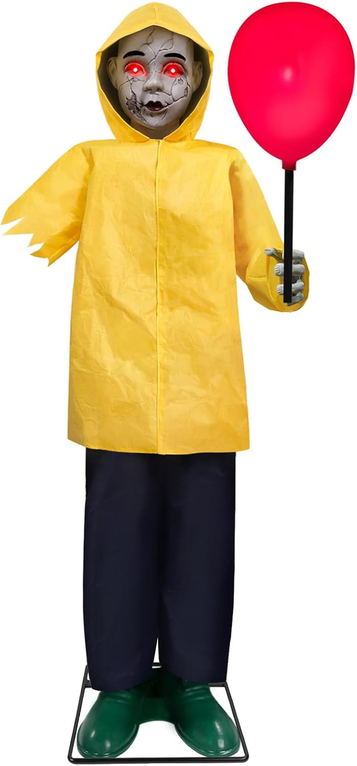 4 Ft Life Size Animatronics Prop with Glowing Balloon