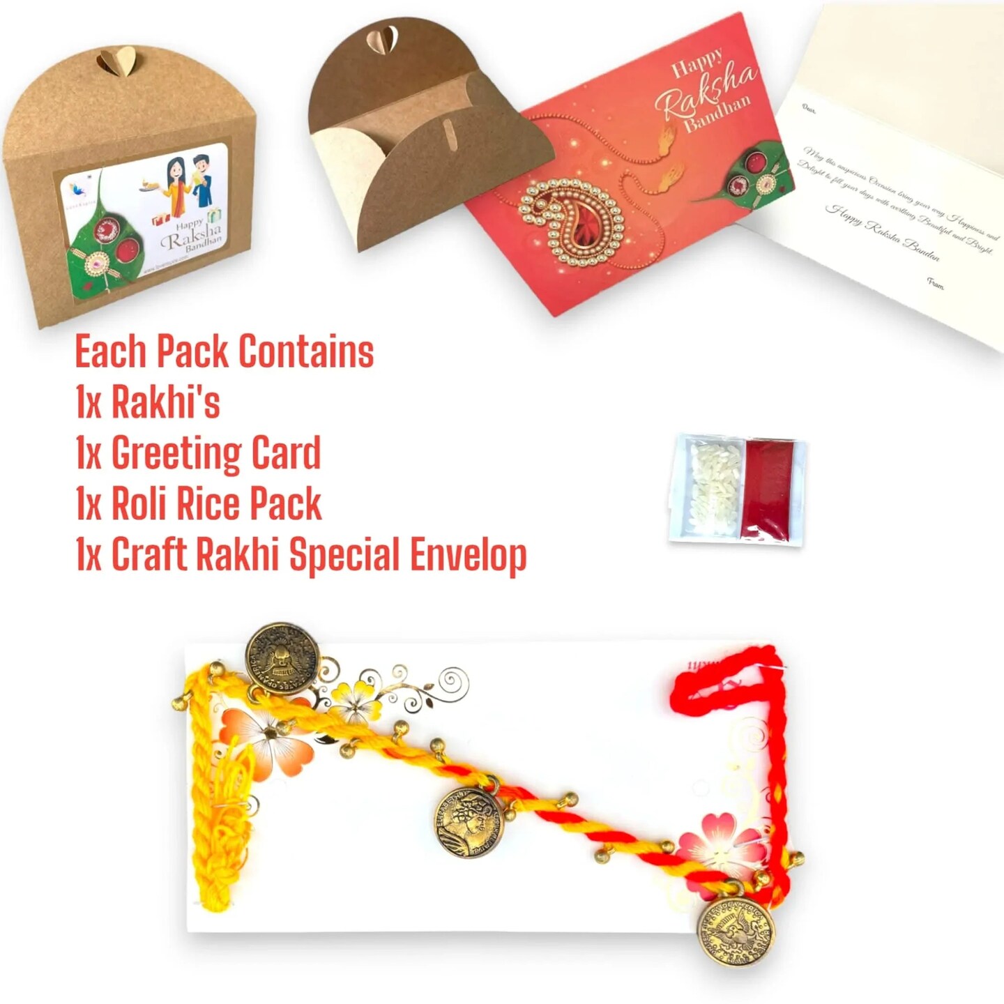 2 CT Golden Pendent Rakhi, Rakhi for Brother, Rakhi for Sister, Rakhi Card, Rakhi Bracelet, Rakhi Gift, Raksha Bandhan, Handmade Rakhi Gifts