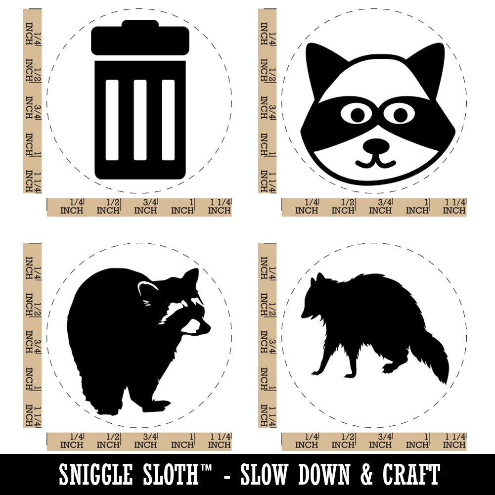 Raccoon Trash Panda Racoon Rubber Stamp Set for Stamping Crafting Planners