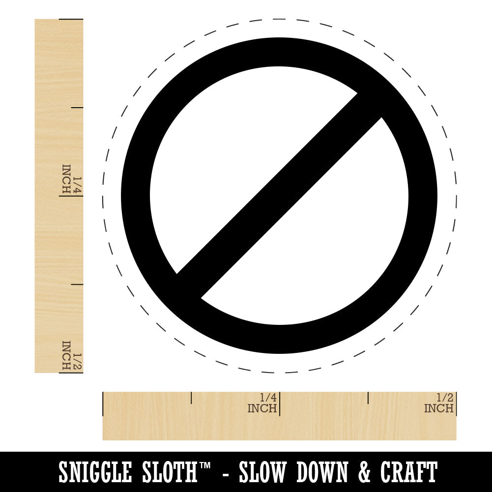 No Do Not Circle Solid Rubber Stamp for Stamping Crafting Planners