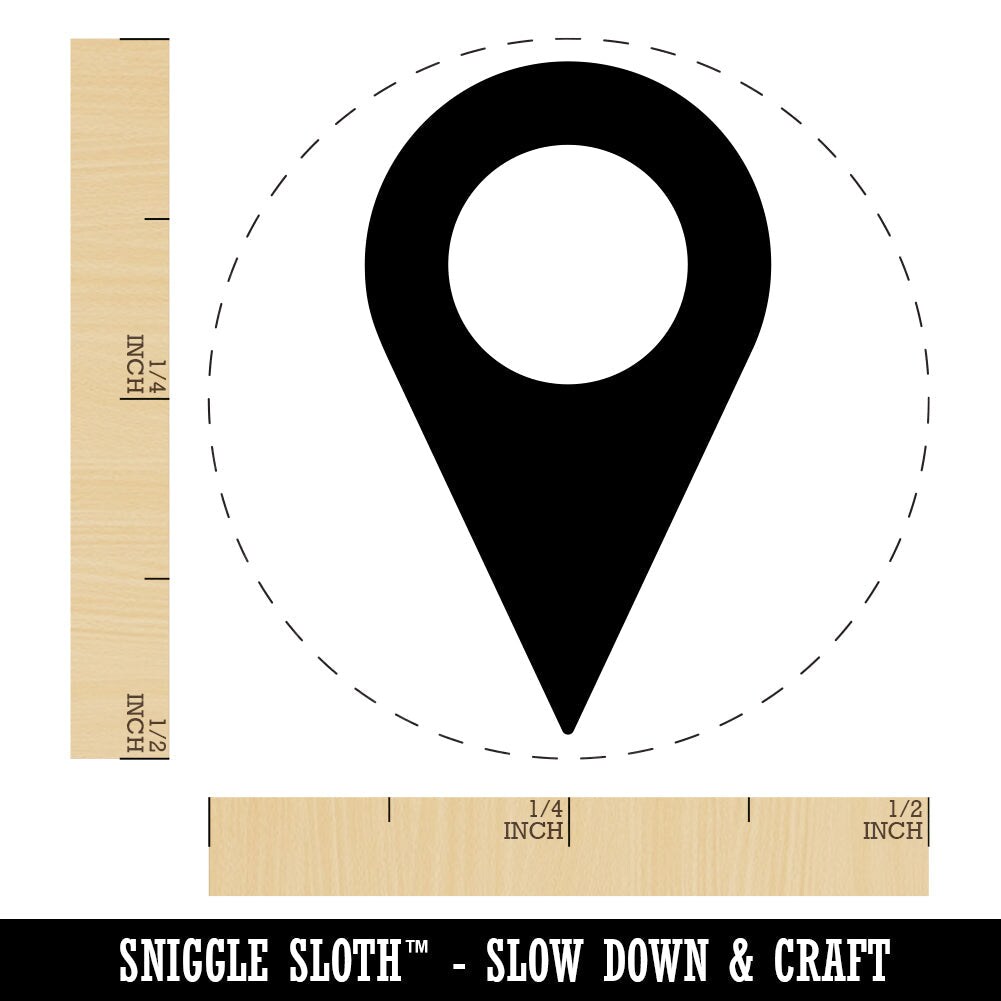 Map Location Symbol Rubber Stamp for Stamping Crafting Planners