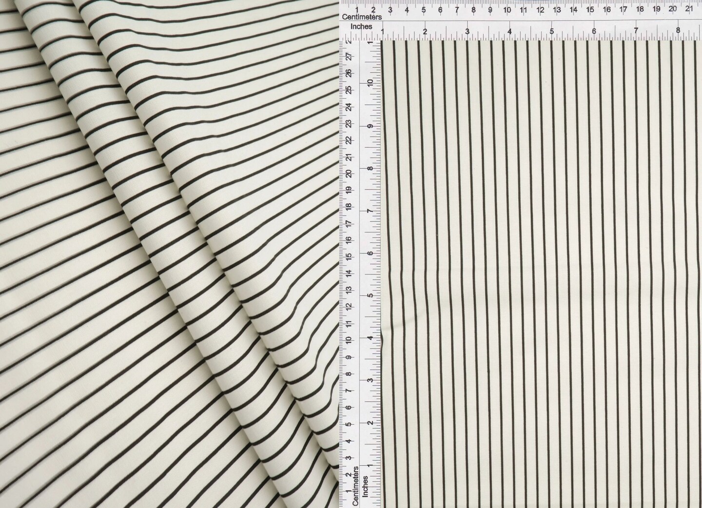 Stretch Cotton Poplin Stripe Fabric, Printed Woven 97% Cotton 3% Spandex, 57/58&#x22; Wide