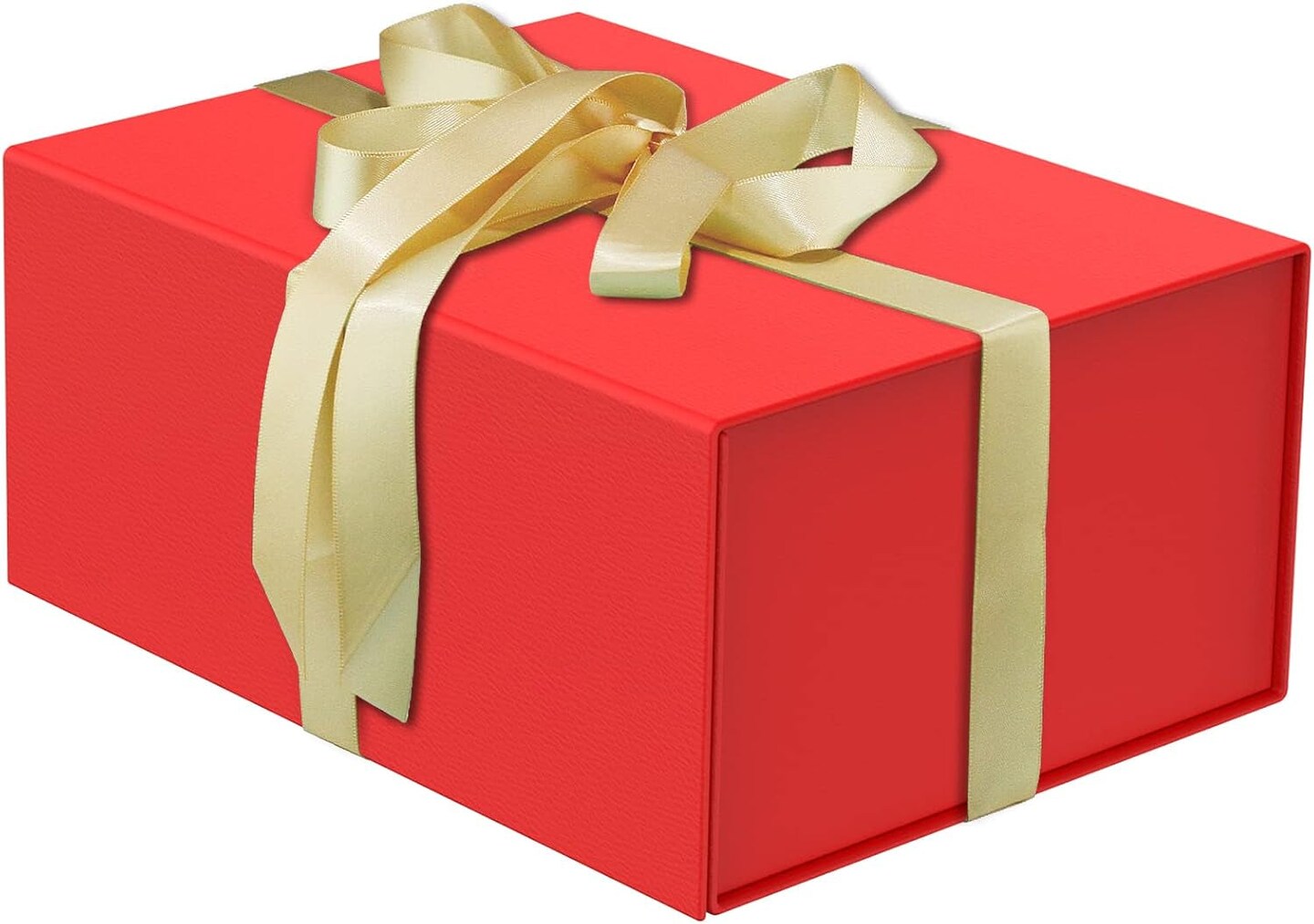 Red Gift Box,9&#x22; X 7&#x22; X 4&#x22; Gift Box with Lids for Presents Magnetic Closure for Gift Packaging, Red Gift Box for Christmas,Thanksgiving Halloween, Birthday Gift Box and Christmas Gift Box -Red with Ribbon