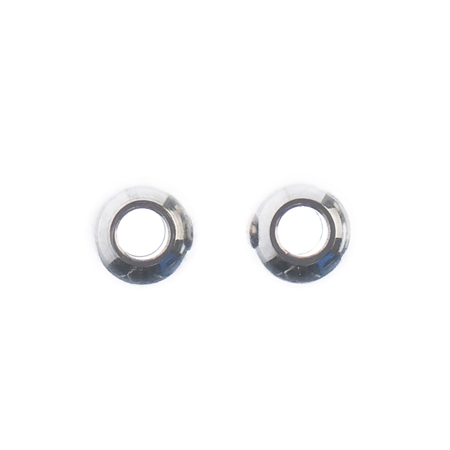 John Bead Stainless Steel Silver Round Spacer Beads