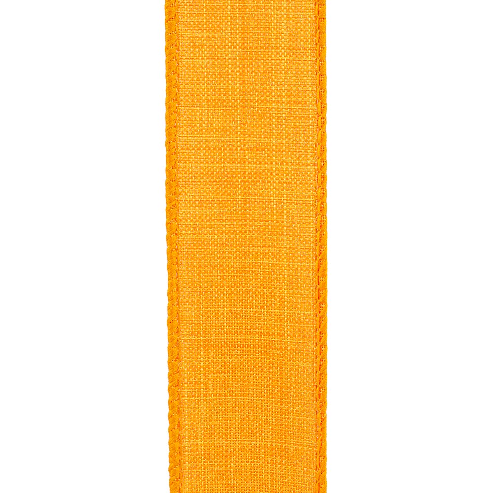 Every Day Linen Value Wired Edge Ribbon -- 1.5" x 10 yards -- Orange Color
