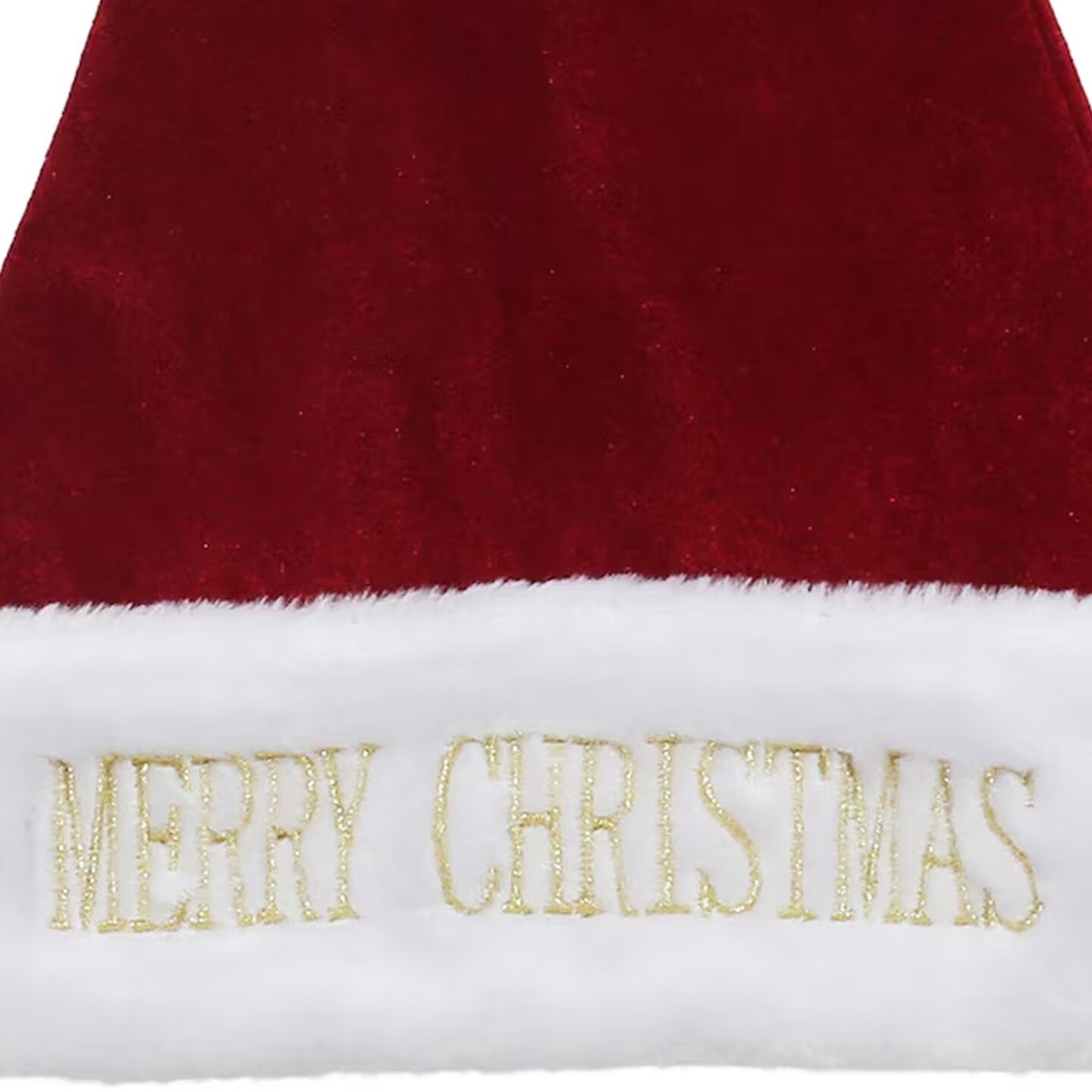Holiday Living One Size Red Santa Hat Polyester Santa Claus