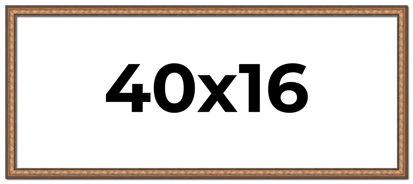 Panoramic Slim Profile Gold Picture Frame - UV Acrylic, Foam Board Backing, Hanging Hardware
