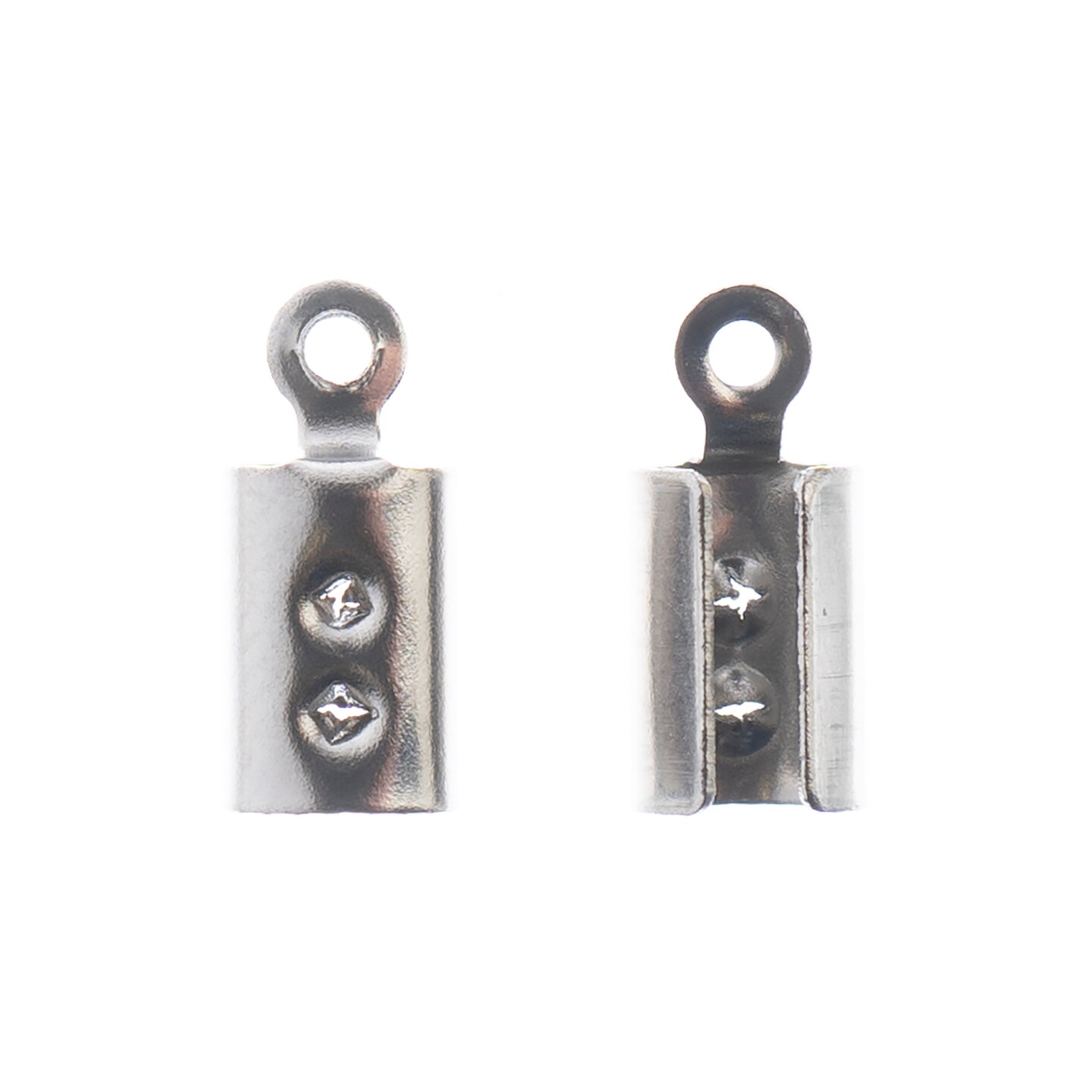 John Bead Stainless Steel Silver Cord End Crimps