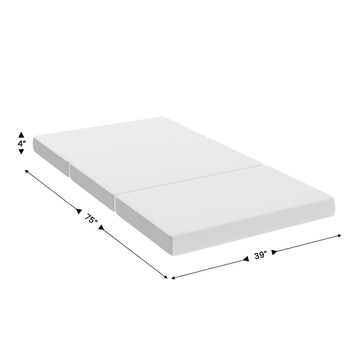 Emma and Oliver Nova Cooling Tri-Fold Memory Foam Mattress in a Box with Supportive Foam Base and Washable Cover
