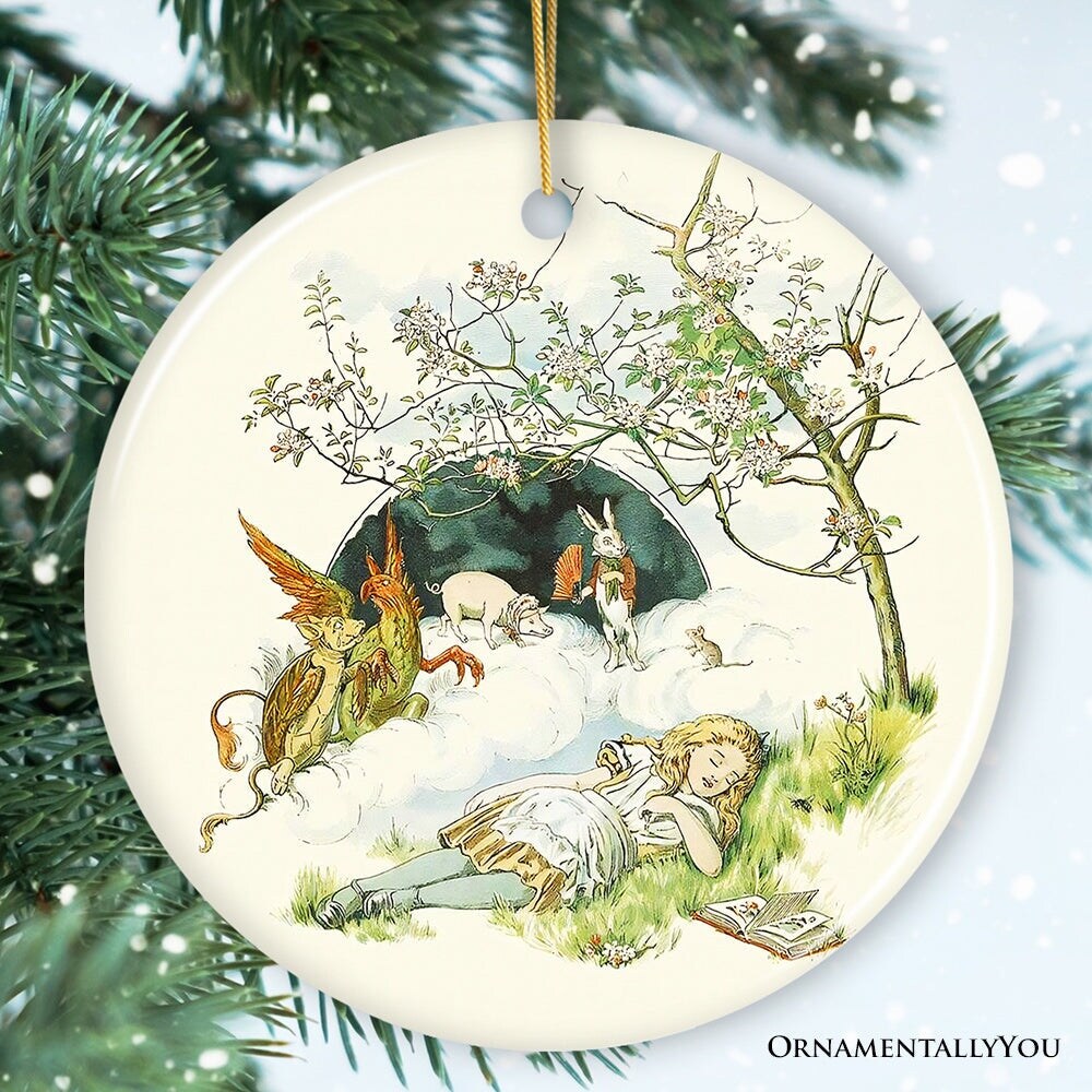 The Nursery Alice Ornament, Vintage Children&#x27;s Story Art Christmas Decor