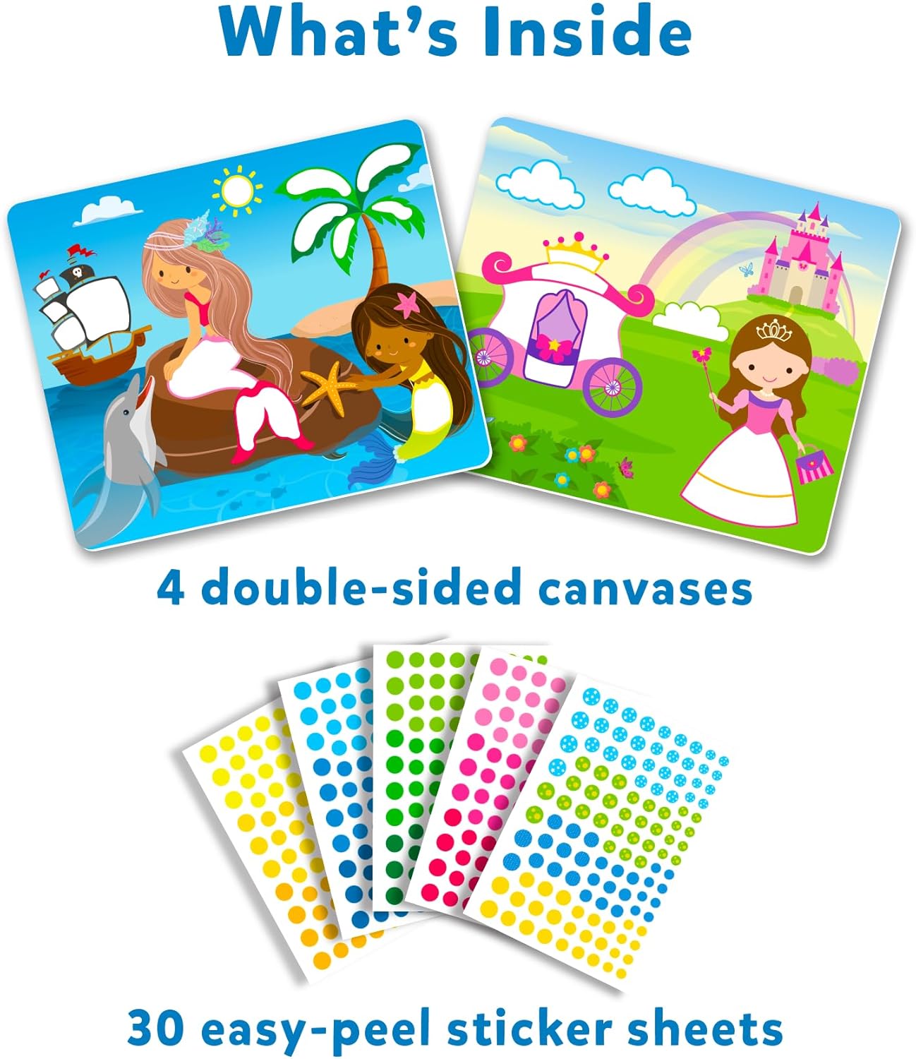 Art Activity - Dot It Unicorns & Princesses, No Mess Sticker Art for ...