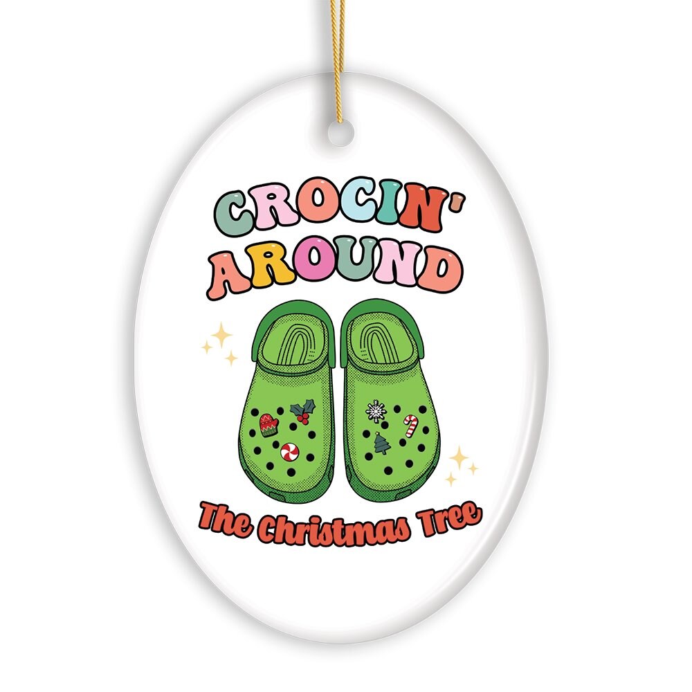 Crocin&#x2019; Around The Christmas Tree Joyfully Funny Christmas Ornament