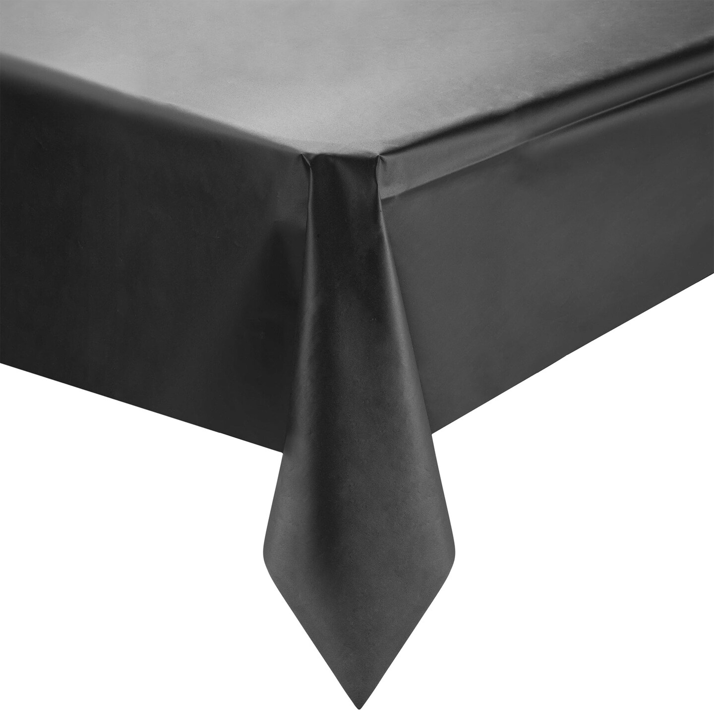 Black Rectangular Disposable Plastic Tablecloths - 54&#x22; x 108&#x22; (96 Tablecloths)