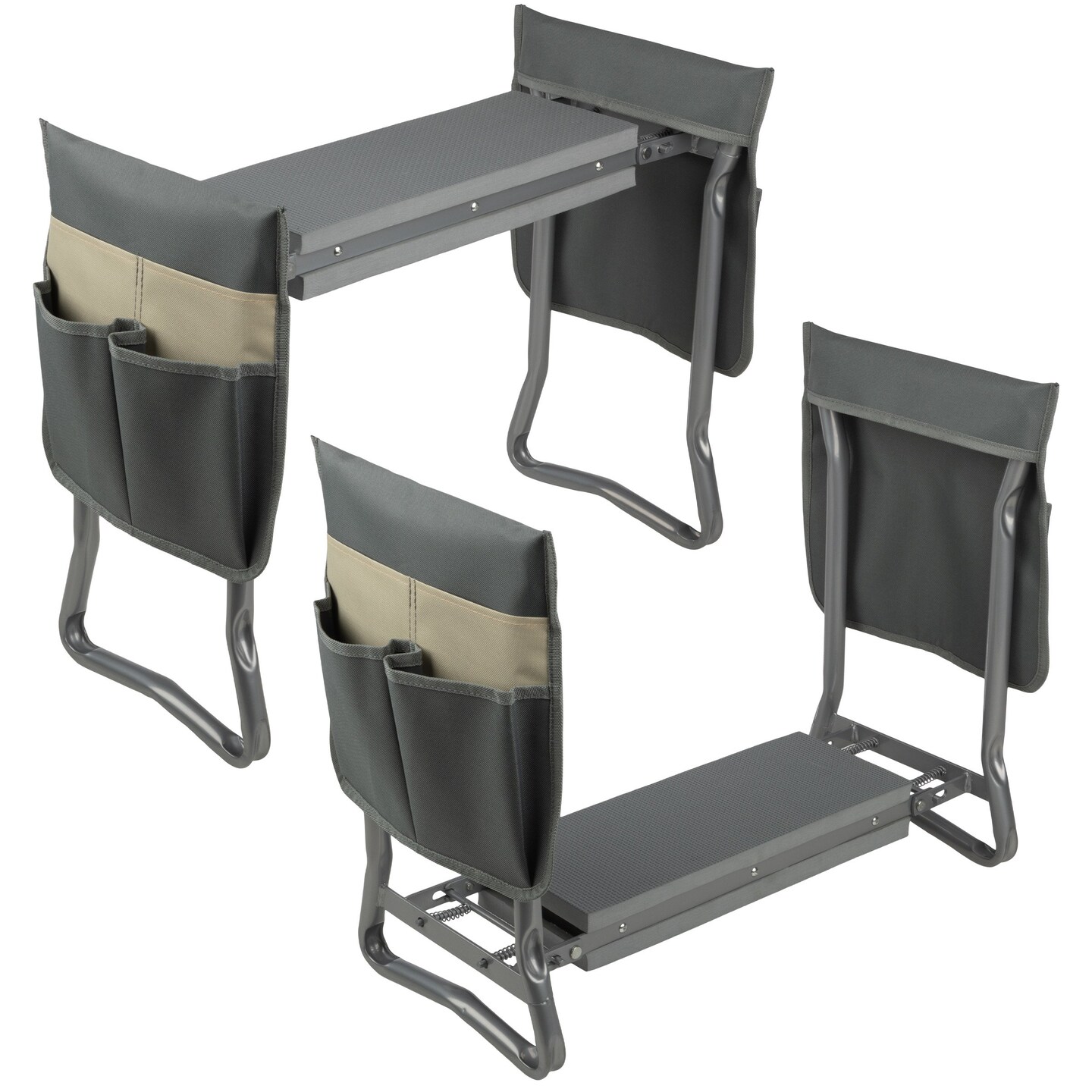 Garden Kneeler And Seat - Kneeling Pad Garden Stool With Tool Pouches - Gardening Gifts For Mom Dad Seniors Or