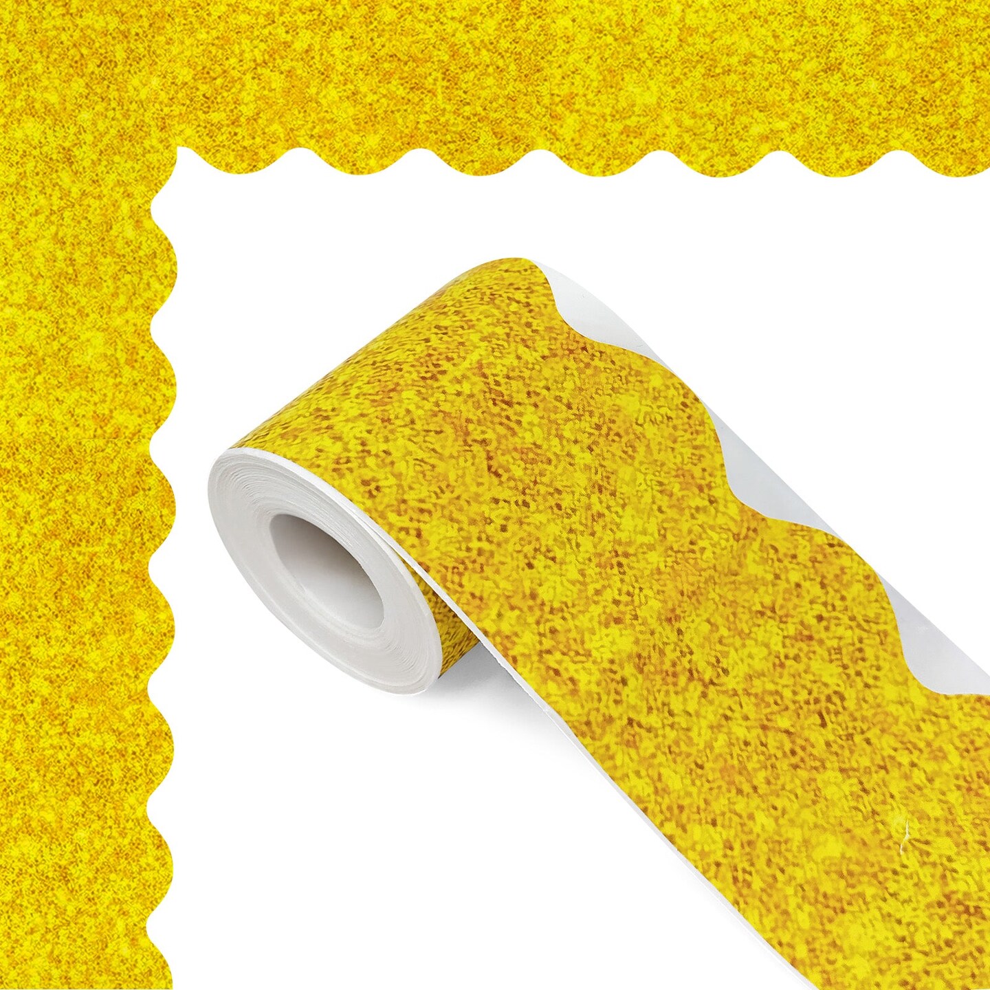 Wrapables 60 Feet Bulletin Board Borders, Adhesive Decorative Trim Stickers, Yellow Sand