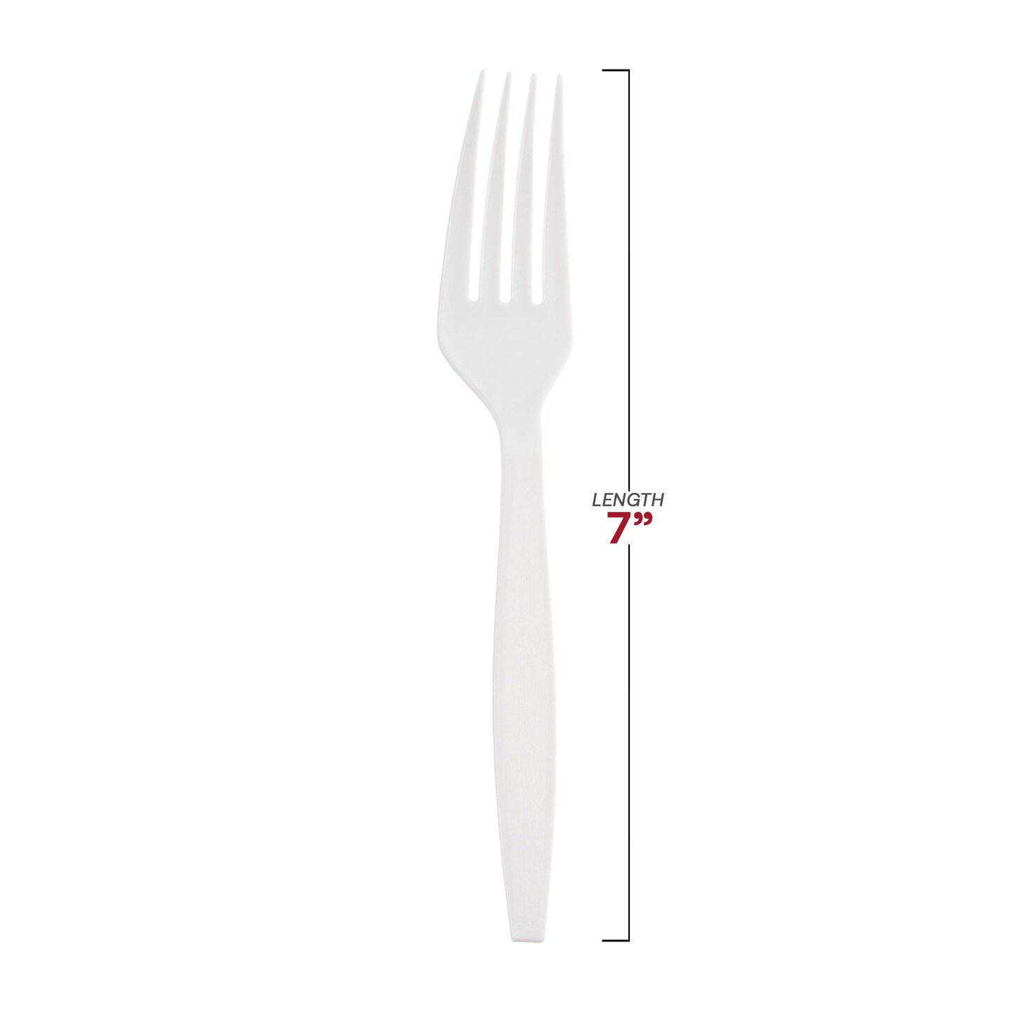 White Plastic Disposable Forks (1000 Forks)