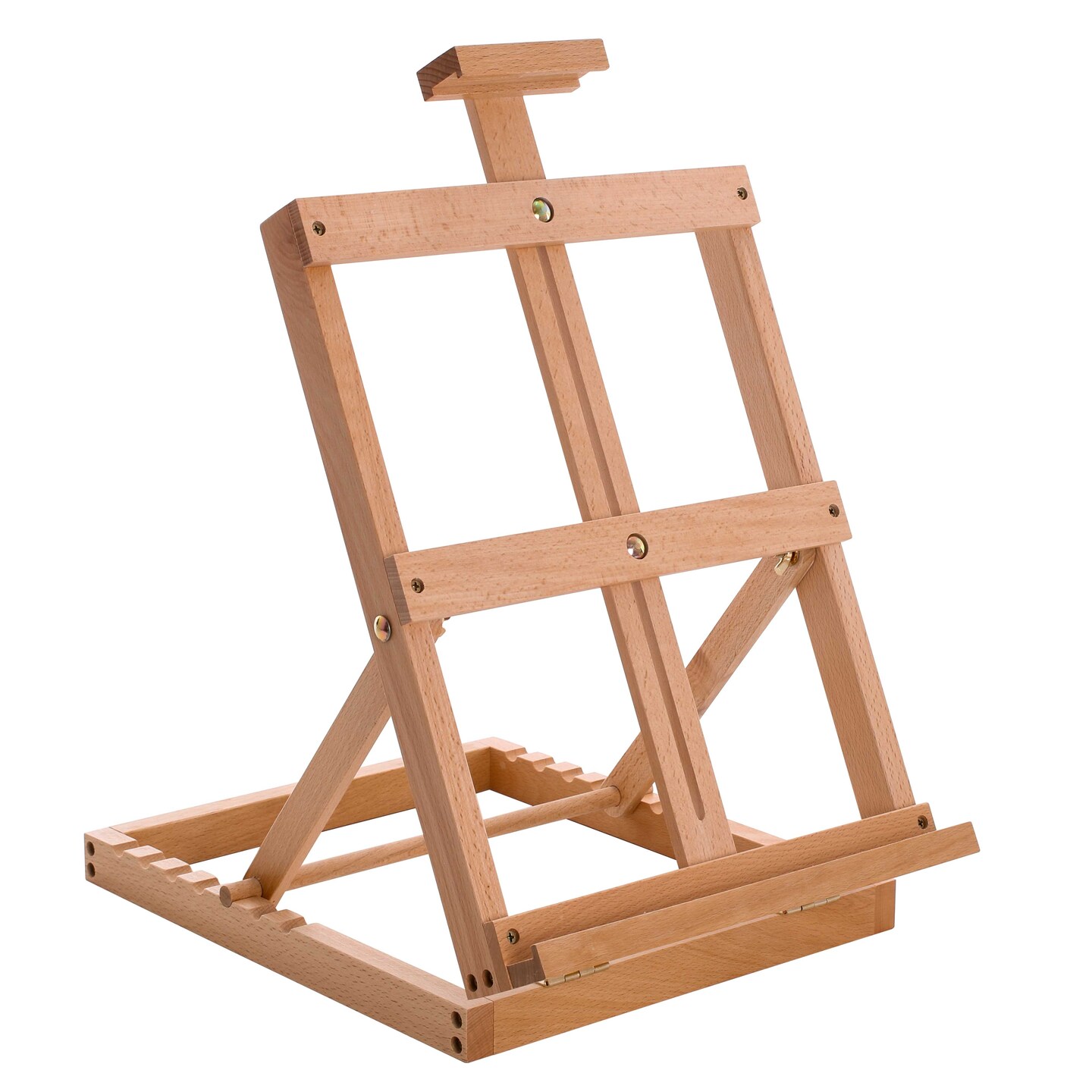 Venice Heavy Duty Tabletop Wooden H-Frame Studio Easel, Artists Adjustable Beechwood Painting &#x26; Display Easel, Holds Up To 23&#x22; Canvas, Portable Sturdy