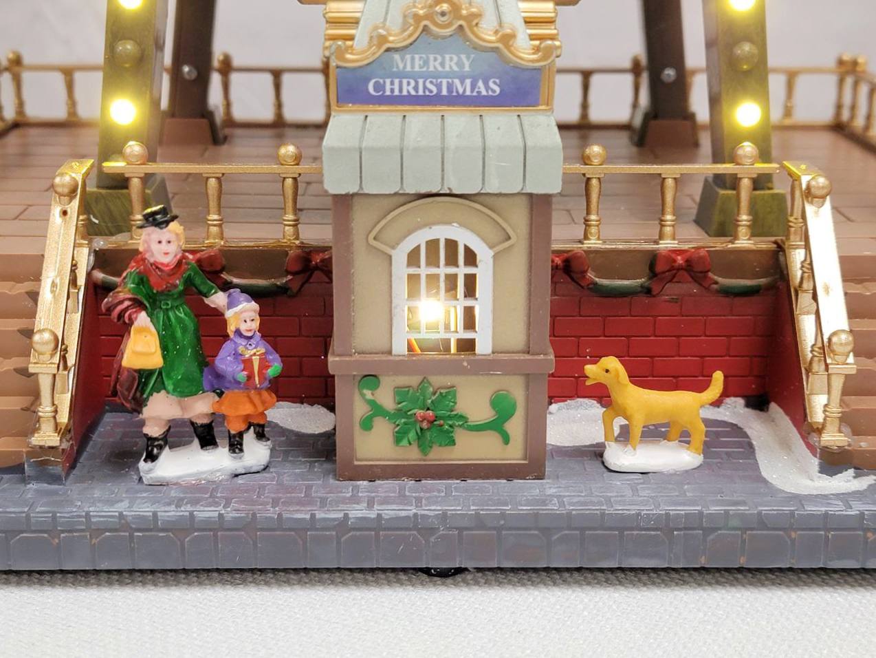 Santa&#x27;s Carousel Christmas Miniature. Ferry Wheel Christmas Village. Jack Frost Christmas Carousel