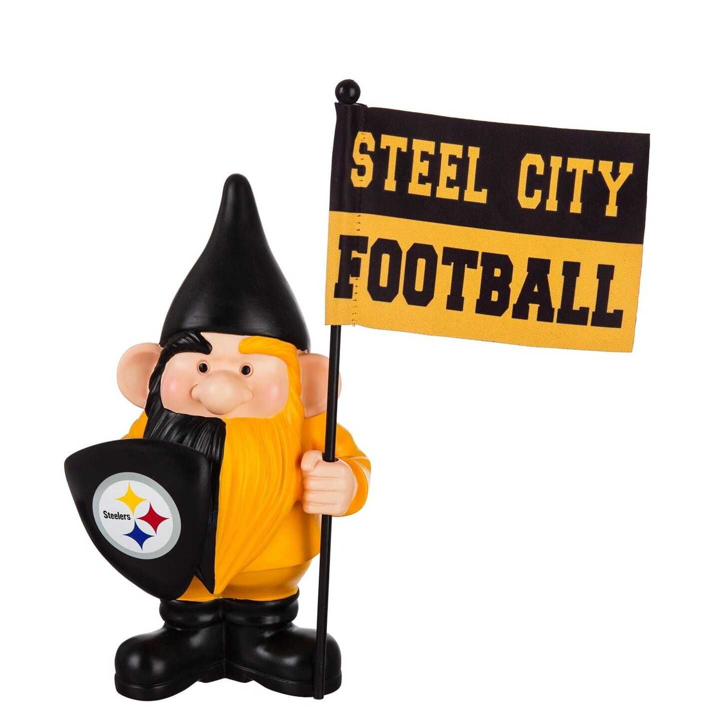 Pittsburgh Steelers Gnome with Flag Steel City Football