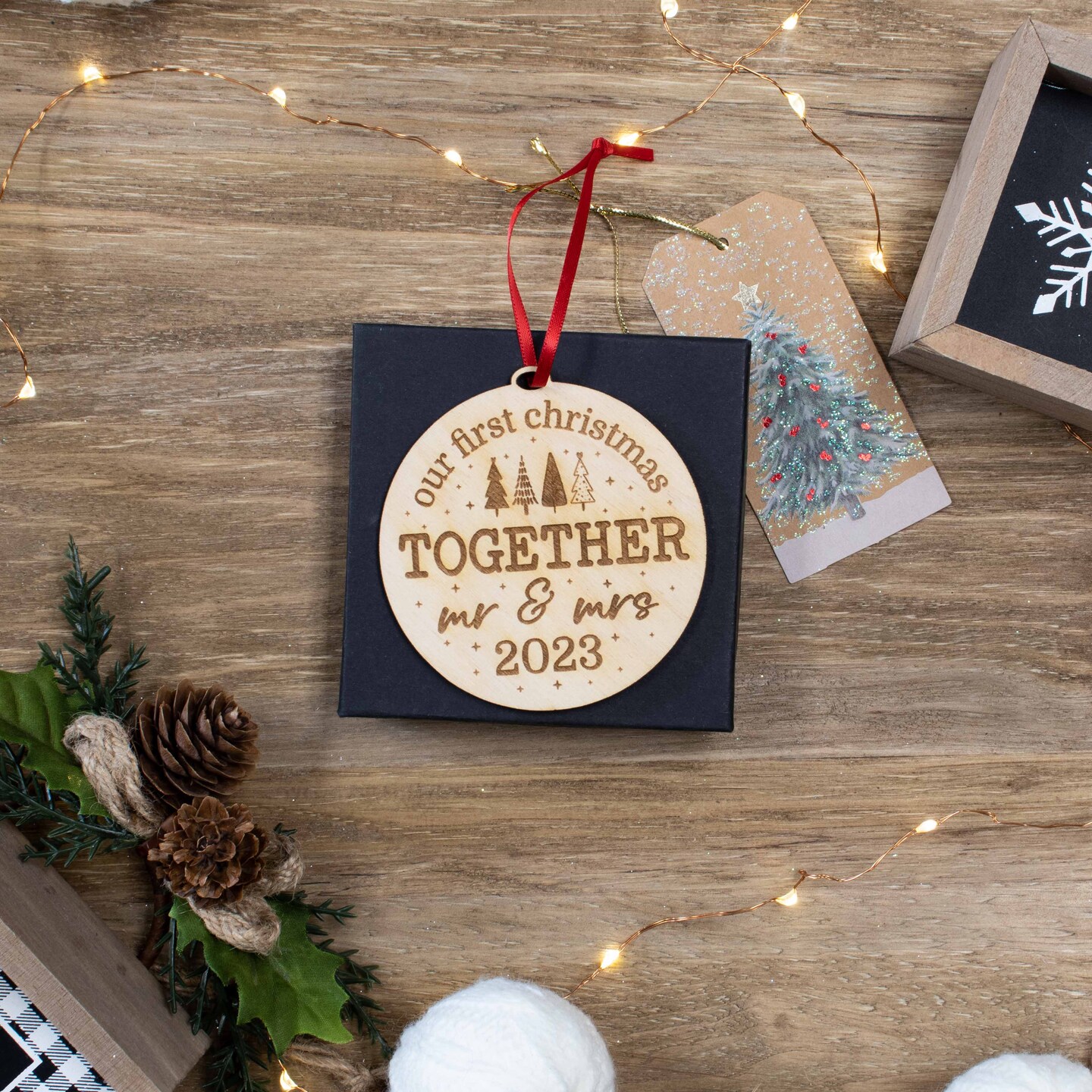 Our First Christmas Together Mr And Mrs Ornament Personalized | Unique  Custom Christmas Ornament Wedding Gift Stocking Stuffer | MakerPlace by  Michaels, image size:1440x1440
