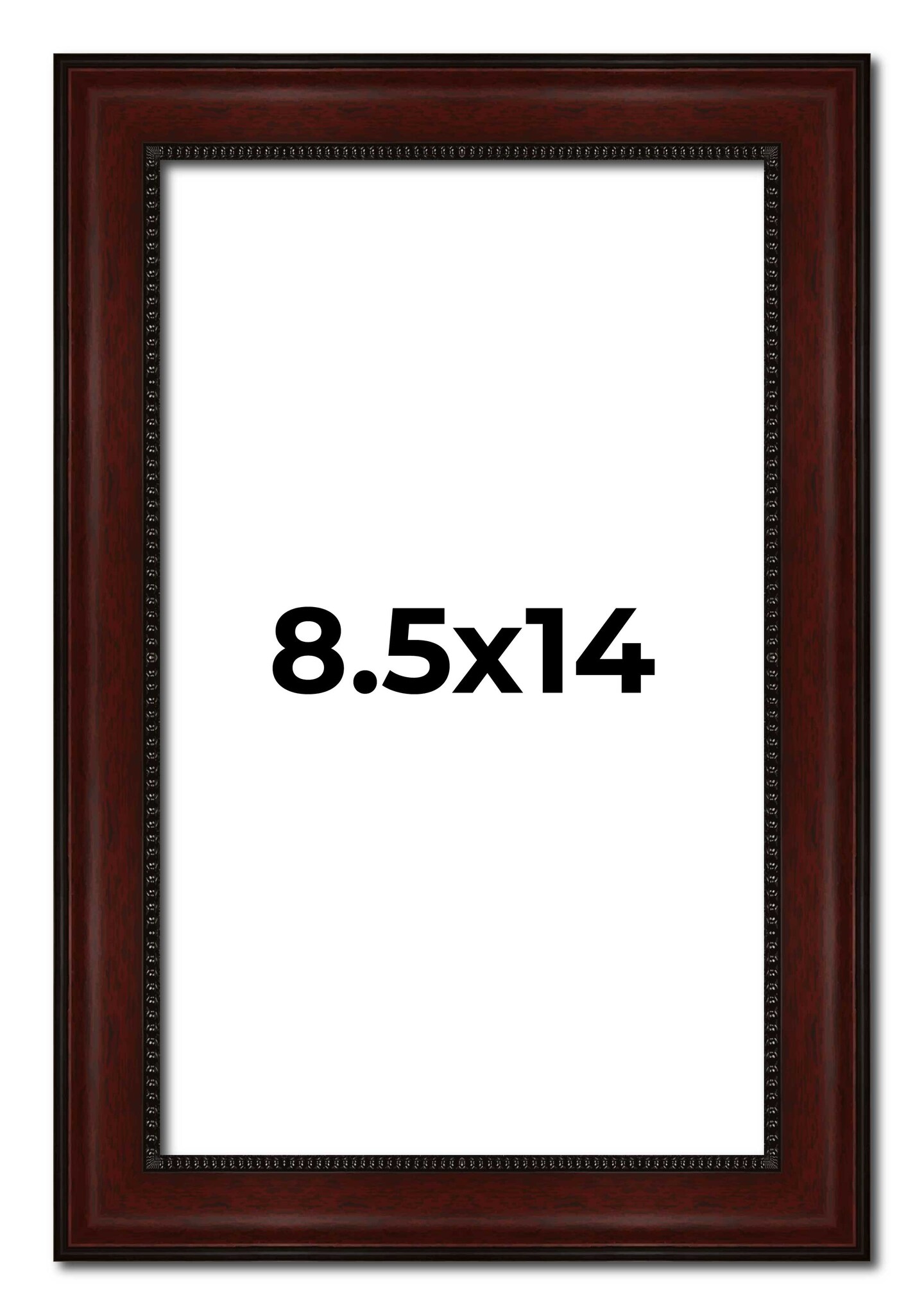 8.5x14 Distressed Brown Picture Frame - UV Acrylic, Foam Board Backing, Hanging Hardware