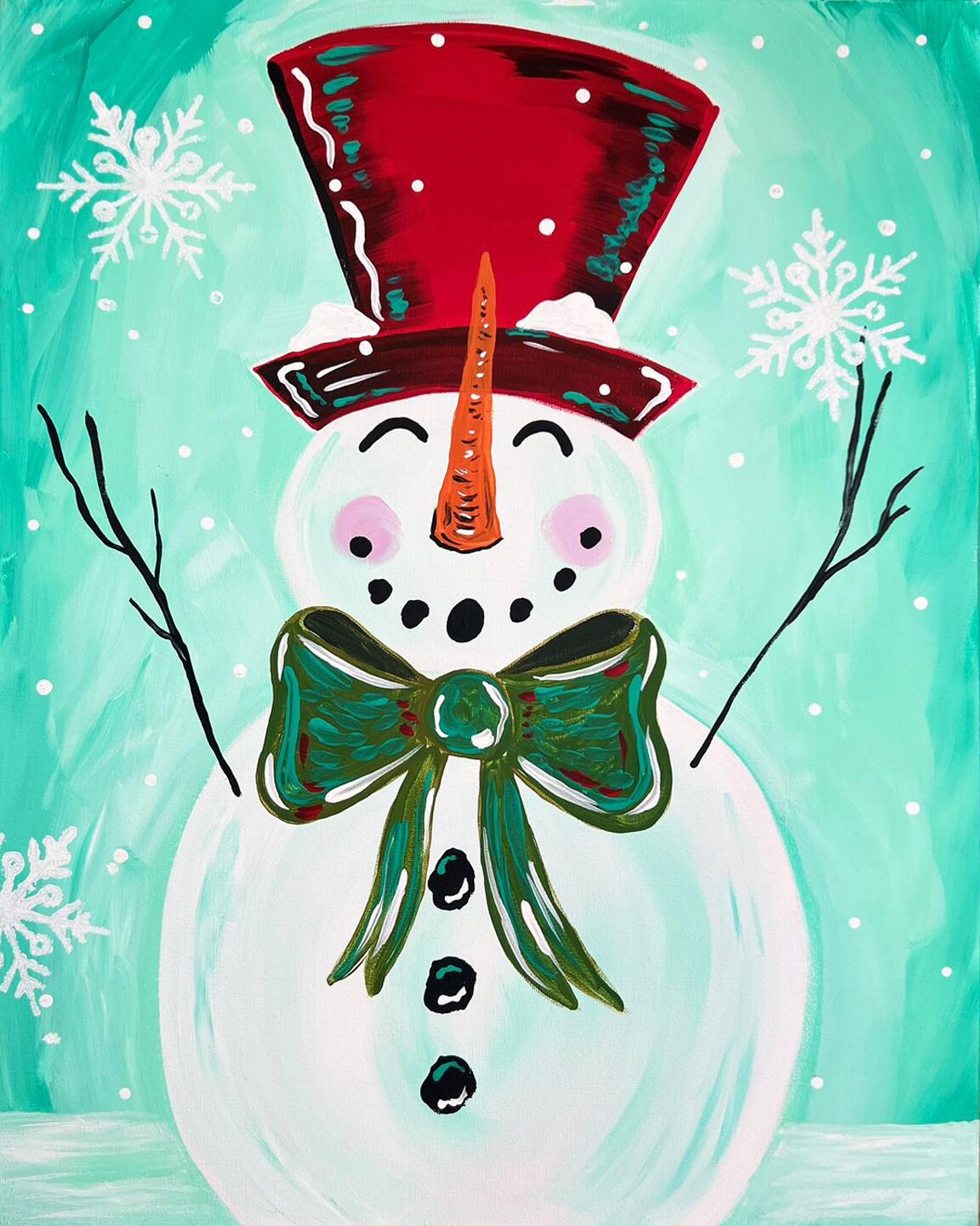 Holiday Snowman Paint Party