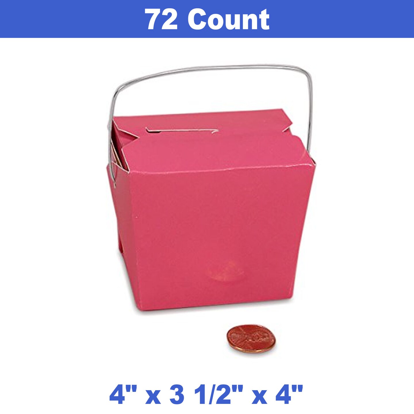 Colored Paper Wire Handle Boxes 4 &#x27;&#x27; 3 1/2 &#x27;&#x27; 4 &#x27;&#x27;