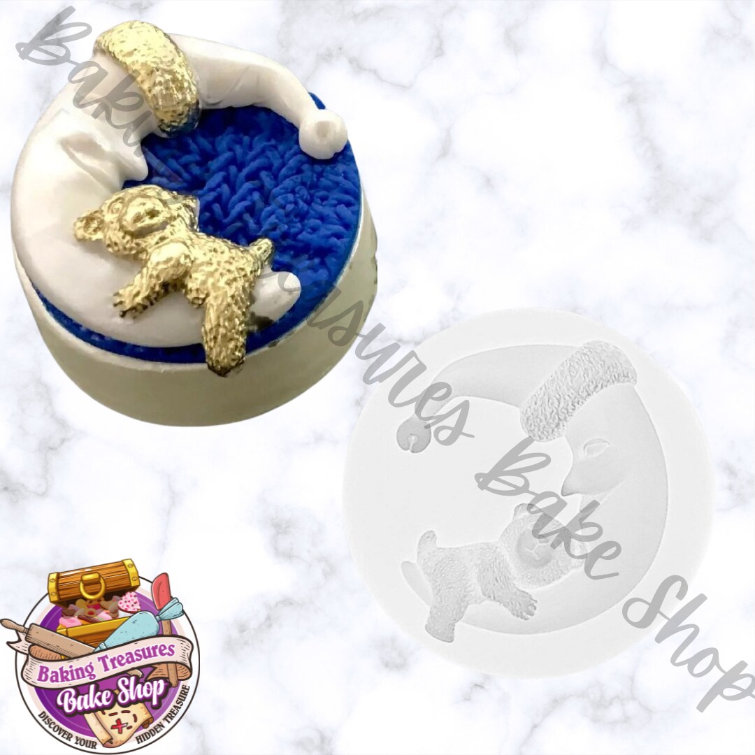 Large- Bear on the moon Silicone Mold