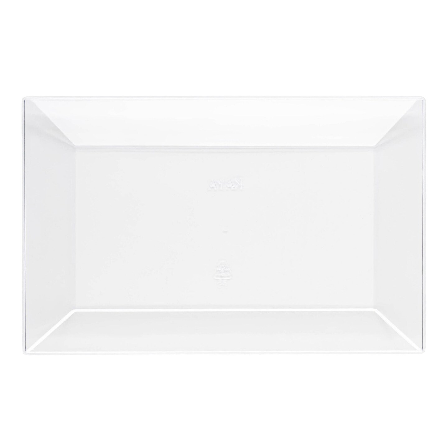 Clear Rectangular Plastic Dessert Plates - 5.5&#x22; x 8.5&#x22; (120 Plates)