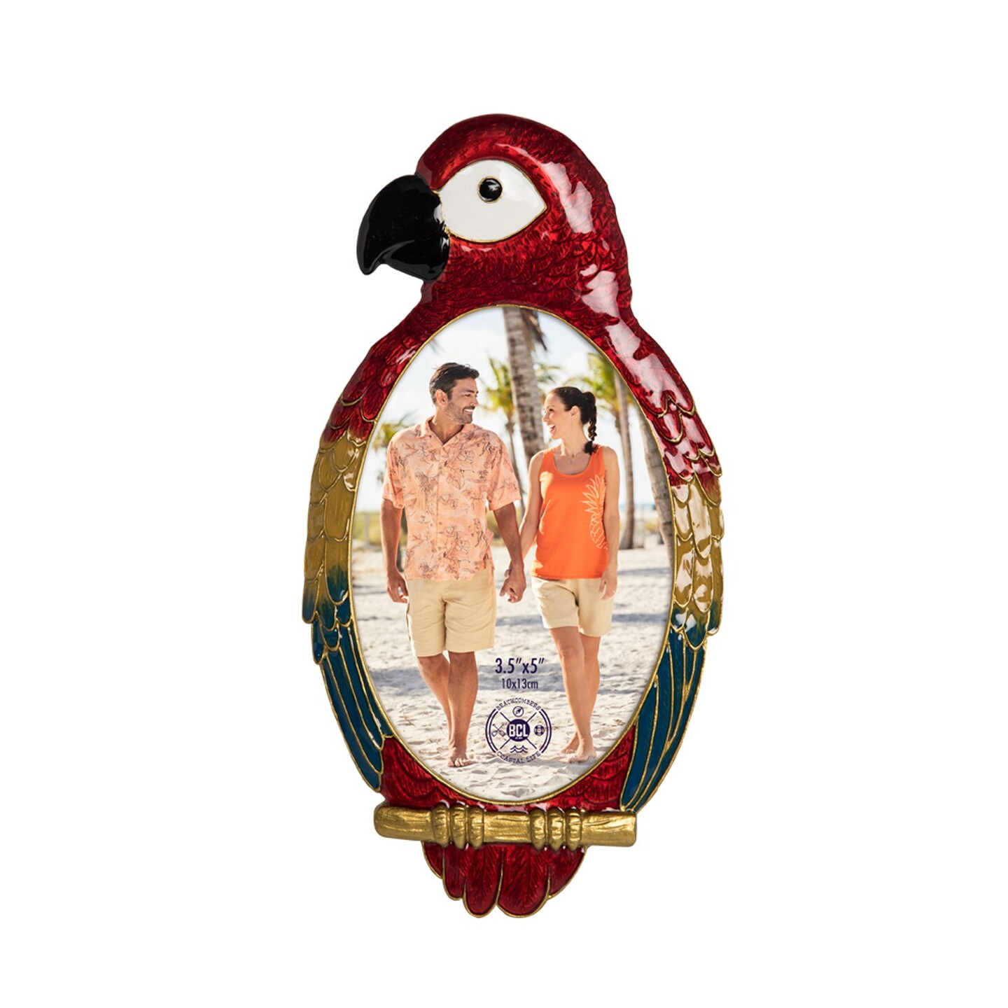 Macaw Picture Frame Photo Holder For Wall Shelf Or Tabletop Decor Decoration 7.83&#x22; x 0.59&#x22; x 4.17&#x22;