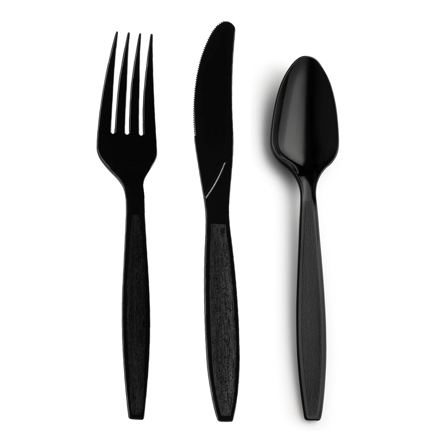 Black Disposable Plastic Cutlery Set (1000 Guests)
