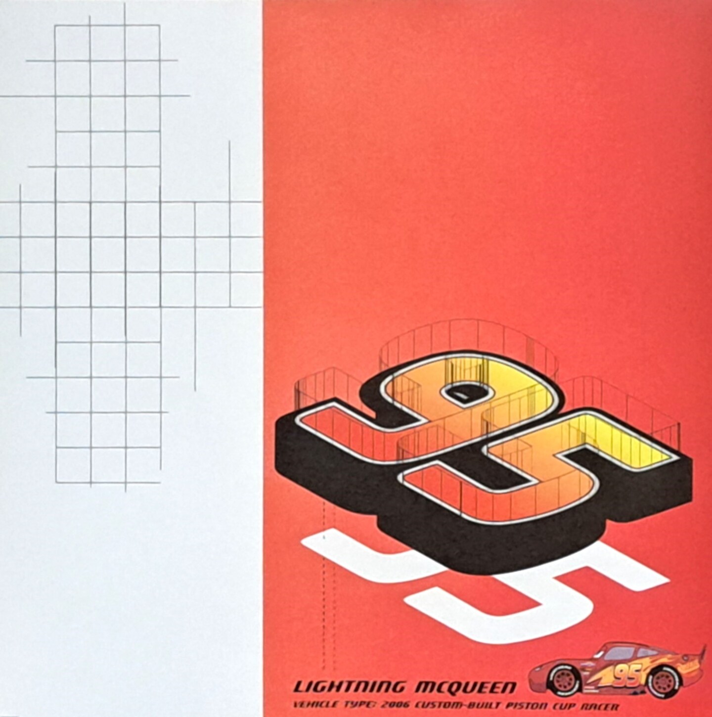 Disney Cars Lightning McQueen 12 x 12 Single-Sided Scrapbook Paper