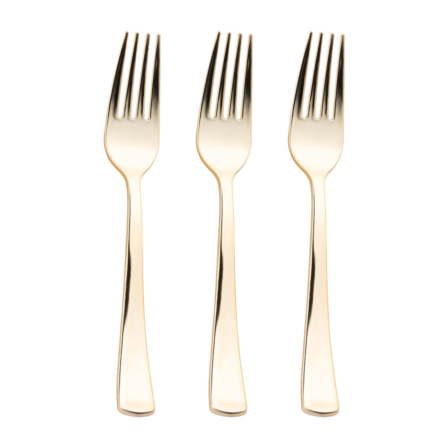 Shiny Metallic Gold Plastic Forks (600 Forks)
