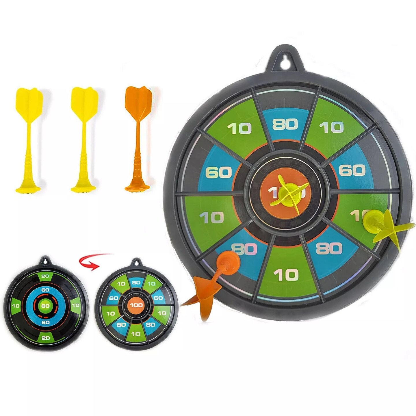 Kitcheniva Magnetic Double Sided Safe Dart Board Game Kids Gift 9'' With 3 Darts