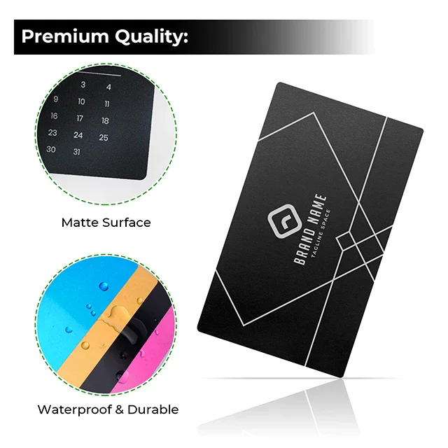 Frosted Black Metal Business Cards 300pcs