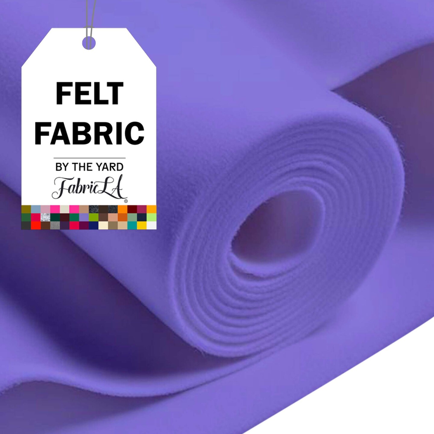 FabricLA Acrylic Felt Fabric - 72&#x22; Inch Wide 1.6mm Thick Felt by The Yard - DIY Arts &#x26; Crafts (1 Yard, Lavender)