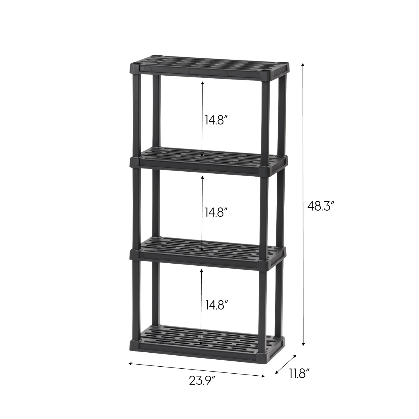 IRIS USA Plastic Garage Shelving Unit Storage Outdoor Indoor